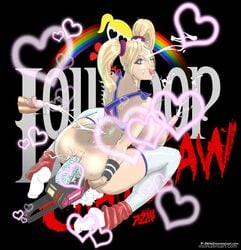 ass cum dildo female human juliet_starling lactation lollipop_chainsaw male pzero straight