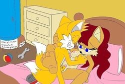 big_breasts breast_grope breasts color cum cum_on_belly cum_on_breasts female fox fur furry incest interspecies male orange_fur penis red_hair rosemary_prower sex sonic_(series) spread_legs straight tails tan_fur vaginal_penetration