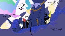 ball_gag bdsm bondage bound female femsub friendship_is_magic gag haiku incest my_little_pony princess_celestia_(mlp) princess_luna_(mlp) rape rope smooth_skin tied vaginal_penetration