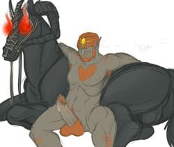 boner erection ganondorf ganondorf_(twilight_princess) male male_only multiple_males nude the_legend_of_zelda twilight_princess