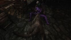 animated canine cunnilingus dog domestic_dog elf female gif human licking licking_pussy male night_elf original_character pussy skyrim the_elder_scrolls unknown_artist warcraft zoophilia