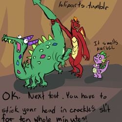 crackle_(mlp) dragon friendship_is_magic garble_(mlp) my_little_pony spike spike_(mlp) straight_hair tagme