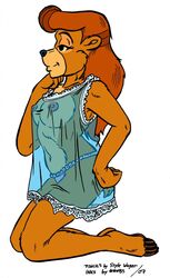 1girls 2007 anthro bear disney female female_only fur furry mammal nipples rebecca_cunningham solo style_wager tagme talespin