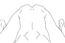 1boy animated ass love_animated male male_only monochrome nude short_hair solo