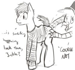 anal anal_fisting anthro avian cum dovne equine fisting friendship_is_magic furry gryphon hooves jackle_app_(character) male_only messy my_little_pony open_mouth pegasus straight_hair sweater umber wings