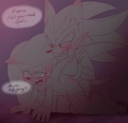 anthro cuntboy dialogue elbow_gloves furry furry_only intersex motion_lines no_humans nowykowski7 shadow_the_hedgehog sonadow sonic_(series) sonic_the_hedgehog sweat thighhighs vaginal_penetration