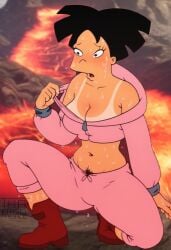 ai_assisted ai_generated amy_wong asian_female black_hair cleavage flushed futurama heat_(temperature) lava martian overheated pink_clothes pink_clothing pubic_hair pulling_clothing pulling_own_clothes red_boots short_hair sweat sweating sweaty sweaty_cleavage tan_lines tanline thabiggpaybacc