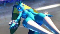 16:9 2024 3d anthro areola big_ears blue_areola blue_body blue_ears blue_fin blue_fur blue_nipples blue_tail breasts digital_media_(artwork) eeveelution fan_character female female_anthro fur generation_1_pokemon generation_4_pokemon genitals hi_res humanoid_genitalia humanoid_pussy hybrid long_ears looking_at_viewer lopunny mammal medium_breasts multicolored_body multicolored_ears multicolored_eyes multicolored_fur narrowed_eyes nintendo nipples nude nude_anthro nude_female outside pokemon pokemon_(species) pokemorph pool poolside purple_sclera pussy seductive solo swimming tail vaporeon viper-desires warfare_vaporunny water white_body white_eyes white_fur widescreen yellow_fin yellow_inner_ear