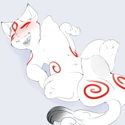 amaterasu amaterasu_(okami) ambiguous_penetration animal_genitalia animal_penis balls big_balls big_penis blush camychan capcom clover_studio deity digital_media_(artwork) duo extreme_penetration felid feline female feral fur genitals hi_res huge_balls huge_cock hyper hyper_balls hyper_genitalia hyper_penetration hyper_penis knot knotting male male/female mammal markings okami okami_(capcom) open_mouth penetration penis sex solo_focus stomach_bulge tail tongue tongue_out white_body white_fur