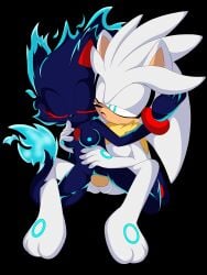 blaze_the_cat blue_eyes closed_eyes cyan_eyes dark_blue_body dark_blue_fur feline fire fire_creature hedgehog j_nsfw male/female no_mouth one_eye_closed proto_blaze red_eyelashes red_inner_ear red_wrist_cuffs reverse_cowgirl_position silver_the_hedgehog sonic_(series) sonic_the_hedgehog_(series) tail_around_leg two_tone_body vaginal_penetration white_fur wholesome wholesome_sex