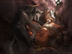 4:3 anal anal_sex animal_genitalia animal_penis anthro anthro_on_anthro anthro_penetrated anthro_penetrating anthro_penetrating_anthro aroused ass balls barrel bodily_fluids bondage bondage bound breath bucket canid canine canine_genitalia canine_penis canis cannonball clothing coin container corruption crate cum cum_in_ass cum_inside cum_while_penetrated cursed cursed_object digital_media_(artwork) digitigrade duo ejaculation erection excessive_cum excessive_genital_fluids feet fingers fox fur gas genital_fluids genitals gold_(metal) gold_coin half-closed_eyes hi_res knife knot lock locked male male/male male_penetrating mammal narrowed_eyes nude open_mouth panting paws penetration penile penis pirate poster prisoner questionable_consent restraints rope rope_bondage sex ship sky stocks tail teeth tied_to_pole toes tongue tongue_out treasure treasure_chest treasure_hoard undressed vehicle wanted_poster watercraft wolf zucchinifuzz
