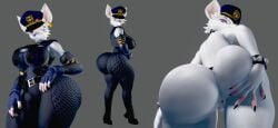 1girls 3d anthro anus ass big_ass bottom_heavy breasts bubble_butt dat_ass fat_ass female female_only hand_on_ass hand_on_own_ass hat huge_ass large_ass looking_at_viewer looking_back massive_ass nude nude_female officer_flint_(foretbwat) original petrochenko007 police_uniform policewoman pussy solo thick_ass thick_thighs wide_hips