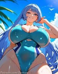 ai_generated beach blue_eyes blush boku_no_hero_academia breasts curvaceous_body dusty_ai female girly huge_ass huge_breasts inviting_to_sex large_breasts looking_at_viewer mature_female milf my_hero_academia nejire_hado presenting presenting_ass presenting_breasts presenting_hindquarters seductive seductive_pose seductive_smile shiny shiny_skin smile solo swimsuit thick_thighs voluptuous voluptuous_female wet