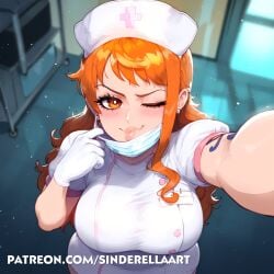 ai_generated ass_bigger_than_head big_breasts big_butt blowing_kiss breasts_bigger_than_head busty clothing commission fat_ass female female_only gloves heavenly_ass hospital huge_ass huge_breasts kissing large_ass large_breasts milf nami nami_(one_piece) nurse nurse_clothing nurse_outfit nurse_uniform one_piece patreon patreon_url patreon_username pawg sinderellaart tease teasing teasing_viewer thick thick_ass thick_legs thick_thighs voluptuous voluptuous_female