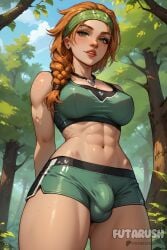 1futa ai_generated artist_name dickgirl futanari futarush ginger ginger_hair green_eyes patreon patreon_username riot_games skye_(valorant) sultryspark valorant