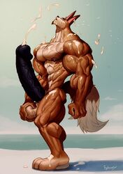 1boy anthro artist_name ball_fondling balls ballsack bara barazoku beach biceps big_balls big_penis big_testicles black_penis body_fur boner brown_fur canine closed_eyes completely_nude_male cum daddy ephorox erect_nipples erect_penis erection eyes_closed fluffy_tail furry hard_on humanoid_penis jacking_off jerking jerking_off large_balls large_penis large_testicles looking_pleasured male male_focus male_masturbation male_nipples male_only masculine masturbating masturbation muscle_slut muscled muscles muscular muscular_male nude_male orgasm_face penis scrotum seaside solo solo_male standing standing_male standing_masturbation testicles veiny_penis veiny_testicles wolf