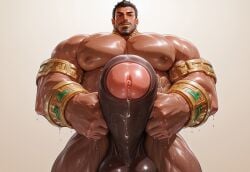 1boy ai_generated bara big_penis huge_cock male_only marvel marvel_comics namor rokudenashi_(style) rokuworshiper