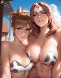 ai ai_generated animedrawing animegirl animestyle breasts dota dota2 dota2fanart dota2girls dota2heroes dotadragonsblood gamecharacter gamefanart marci marci_(dota) marci_ai mirana mirana_(dota) painting photoshop