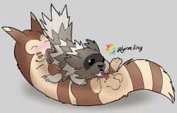 69_position animal_genitalia animal_penis balls blush bodily_fluids brown_body brown_eyes brown_fur claws closed_eyes cum cum_in_mouth cum_inside digital_drawing_(artwork) digital_media_(artwork) domestic_ferret duo erection fellatio feral fur furret game_freak generation_2_pokemon generation_3_pokemon genital_fluids genitals hi_res leaking_cum licking lying lying_on_another male male/male male_penetrated male_penetrating male_penetrating_male mammal multicolored_body mustelid musteline nintendo on_back open_mouth oral oral_penetration penetration penile penis pokemon pokemon_(species) procyonid raccoon sex sheath signature simple_background size_difference tail tongue tongue_out true_musteline two_tone_body weasel white_body white_fur wyrmling_(artist) zigzagoon