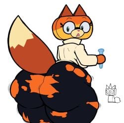 1female big_ass big_breasts breasts bubble_butt dr._fox female female_only furry furry_female furry_only green_eyes huge_ass huge_breasts lewdewott tagme thick_thighs unikitty_(series) wide_hips