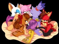 amy_rose blaze_the_cat fiona_fox j_nsfw mina_mongoose rouge_the_bat shadow_the_hedgehog sonic_(series) sonic_the_hedgehog_(series) tiara_boobowski