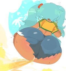 1girls ass big_ass blue_hair brazil brazilian brazilian_female brazilian_miku dark-skinned_female dark_skin fart female hatsune_miku iiikodo latina novacartridge_(artist) vocaloid