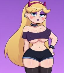 ai_generated ass blonde_hair breasts cats62 goth star_butterfly star_vs_the_forces_of_evil