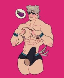 abs balls bara biceps big_balls big_bulge bulge bulge_through_clothing erection erection_under_clothes gay male male_nipples male_only manly muscular_male nipples pecs penis penis_outline penis_under_clothes scott_pilgrim shypurples113 todd_ingram underwear