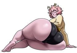 ai_generated ass_focus big_ass fat_ass lying_down mina_ashido my_hero_academia on_ground tagme