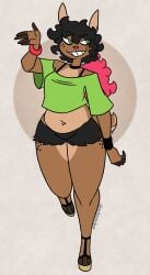 big_breasts breasts female furry nerdyreindeer slightly_chubby thick_thighs wide_hips