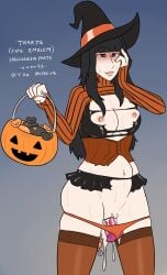 1girls 2020 anal_beads black_hair breasts condoms cum cum_drip cum_in_pussy cumflation dated dildo dildo_panties dildo_under_panties female fire_emblem halloween hentai medium_breasts panties pussy ripped_clothing sex_toy stomach_bulge tagme tharja_(fire_emblem) thighhighs torn_clothes witch witch_costume xxxx52