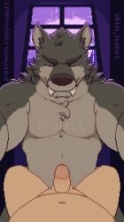 anal anthro anthro_on_human cum cum_while_penetrated dominant_anthro furry gay human knotted_cock mabit male/male sound tagme taker_pov video werewolf yaoi