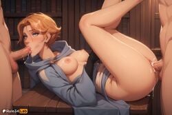 1boy 1boy1girl 2boys ai_generated artist_name ass bangs blonde_hair blowjob blue_eyes blush bottomless breasts breasts_out brown_hair castlevania clothed_female_nude_male clothed_sex clothes_lift clothes_pull cum cum_in_mouth cum_in_pussy cum_on_body cum_on_breasts ejaculation erection facial fellatio female gangbang group_sex hi_res indoors interracial jacket large_breasts long_sleeves looking_at_viewer lying male_pubic_hair medium_breasts missionary mmf_threesome multiple_boys multiple_penises navel nipples no_bra no_panties nude on_back open_clothes open_mouth open_shirt oral overflow patreon_username penis pubic_hair pussy rape rule34lab sex shiny shiny_skin shirt shirt_lift short_hair small_breasts solo_focus spitroast spread_legs straight sweat sypha_belnades testicles thighs threesome underwear vaginal_penetration vaginal_penetration vaginal_sex watermark web_address