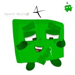 cbeebies cum_in_penis digital_media_(artwork) green_body green_penis look_penis no_human number numberblocks satisfied_smile