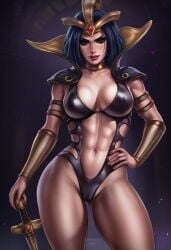 ai_generated athletic_female clothing curvy curvy_figure league_of_legends leblanc looking_at_viewer solo_female villainess