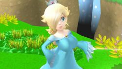 1girls 3d_(artwork) blonde_hair crown edit enormous_breasts female female_only huge_breasts mario_(series) mod princess_rosalina rosalina super_mario_bros. super_smash_bros.