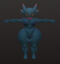 1futa 3d 3d_(artwork) anthro anthrofied futa_only futanari misdreavus nintendo pokémon_(species) pokemon ryanprisma3d