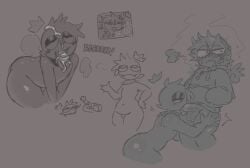 agitated angry anthro anthro_on_anthro blowjob blush boo boo_(mario) cum cum_in_mouth cum_on_face cum_on_tongue fat_ass fat_thighs gay ghost large_ass large_tongue line_art luigi's_mansion male male_on_male male_only oral original_character ponyzilla sketch smile smiling taro_(ponyzilla) thigh_grab thighs tummy