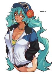 1girls aosora ass big_ass big_breasts big_thighs brazil brazilian brazilian_female brazilian_miku breasts butt cyan_eyes cyan_hair female female_only hatsune_miku huge_ass huge_breasts huge_thighs jacket latin_american_hatsune_miku_(meme) long_hair looking_at_viewer shirt shorts solo tagme tan tan_body thick_hips thick_thighs thighs twintails vocaloid yellow_shirt