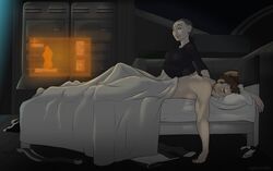 bottomless commander_shepard eddy_shinjuku femshep jeff_moreau mass_effect sleeping