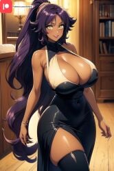 ai_generated big_ass big_breasts bleach long_hair milf shihouin_yoruichi tktbro very_long_hair