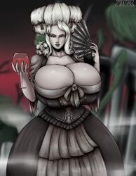 darkest_dungeon grey_skin huge_breasts noblewoman romman08 the_countess_(darkest_dungeon) vampire