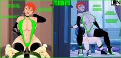 1boy 1girls alternate_breast_size ben_10 ben_tennyson big_ass big_breasts big_penis bullying cartoon_network cosplay cousins degradation faceless_male female green_eyes gwen_tennyson lewd_nite male pov_male red_hair riding_penis sex tagme text voluptuous