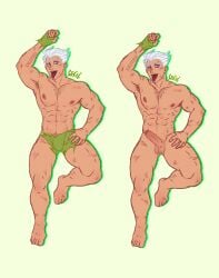 1boy bara barazoku big_penis big_thighs gay_human human_only male_focus male_only marvel marvel_comics muscular_male penis_out pietro_maximoff quicksilver ripped_clothing solo_male torn_clothes twink uncut