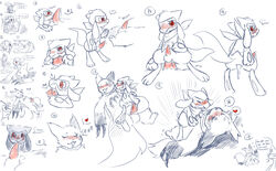 anal gay haychel hi_res male oral oral_sex penis pokemon pokemon_(species) riolu sex sleeping zangoose