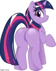 2012 anus ass boggle equine female friendship_is_magic hair horse long_hair looking_at_viewer looking_back my_little_pony pony purple_eyes purple_hair pussy solo sssonic2 straight_hair twilight_sparkle_(mlp)