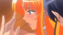 1boy animated censored climax female_ejaculation female_orgasm futaba_lili_ramses leotard long_hair male one_breast_out orange_hair pussy pussy_juice tentacle_and_witches trembling