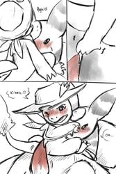 ampharos charmander comic fire furry gay hat haychel male nintendo no_humans oral oral_sex penis pokémon_(species) pokemon pokemon_(species) pokemon_gsc pokemon_rgby precum scarf sex tail tail_fire