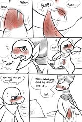 ampharos anus bed blush charmander comic furry gay haychel male nintendo no_humans penis pokémon_(species) pokemon pokemon_(species) pokemon_gsc pokemon_rgby pull_out scarf