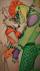 2d 2d_(artwork) 2d_artwork anthro anthro_on_anthro crocodile crocodilian dominant dominant_male female five_nights_at_freddy's five_nights_at_freddy's:_security_breach fnaf groping groping_ass hugging ladydragon17 larger_male ldragonart long_tail looking_at_another male montgomery_gator_(fnaf) montyxroxy no_penetration red_eyes roxanne_wolf_(fnaf) scottgames screencap screenshot security_breach ship shipping smaller_female steel_wool_studios straight tiktok touching_chest wolf wolf_girl yellow_eyes
